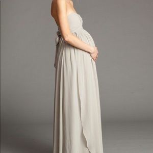 Jenny Yoo Cerise Maternity Dress - Earl Gray